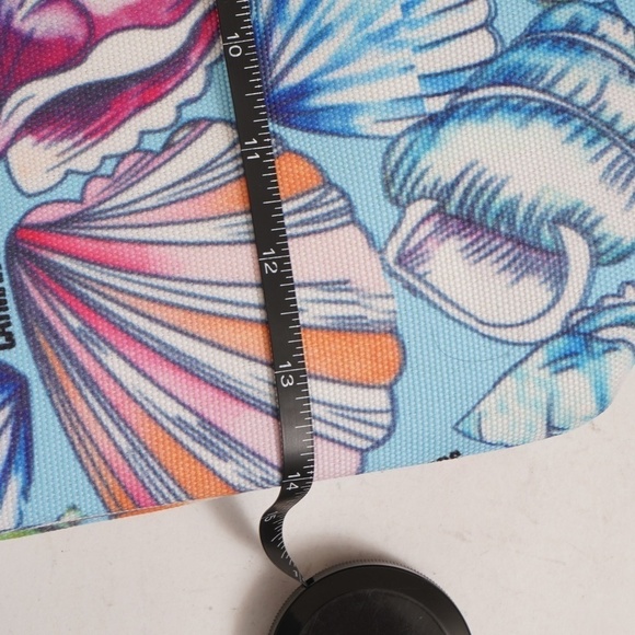 Shoreline‎ Blue with Seashell Pattern Summer Tote Bag with Rope Handle - Picture 12 of 14